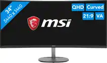 Bol.com MSI Pro MP341CQ - QHD Curved Ultrawide Monitor - 100hz - 34 inch aanbieding
