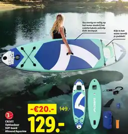 Lidl Crivit Opblaasbaar SUP-board Allround Aquaview aanbieding