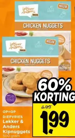 Vomar Voordeelmarkt DIEPVRIES Lekker & Anders Kipnuggets aanbieding
