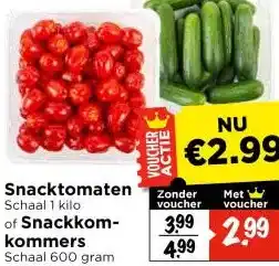 Vomar Voordeelmarkt Snacktomaten of Snackkom- kommers aanbieding