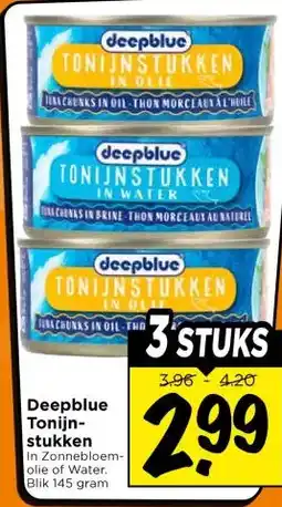 Vomar Voordeelmarkt Deepblue Tonijn- stukken aanbieding