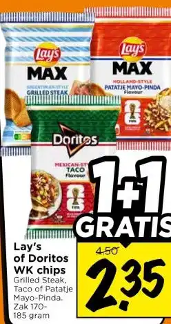 Vomar Voordeelmarkt Lay's of Doritos WK chips aanbieding