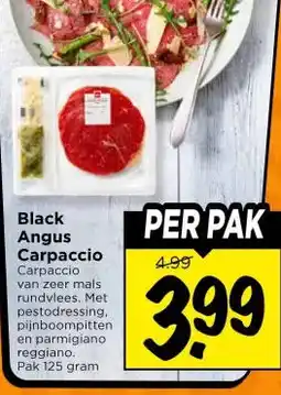 Vomar Voordeelmarkt Black Angus Carpaccio aanbieding