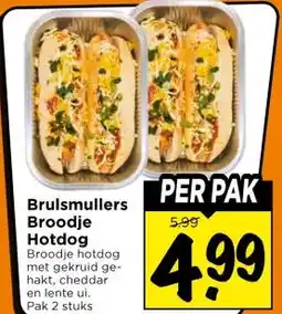 Vomar Voordeelmarkt Brulsmullers Broodje Hotdog aanbieding