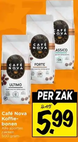 Vomar Voordeelmarkt Café Nova Koffie- bonen aanbieding