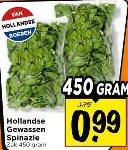 Vomar Voordeelmarkt Hollandse Gewassen Spinazie aanbieding