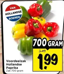 Vomar Voordeelmarkt Voordeelzak Hollandse Paprika aanbieding