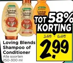 Vomar Voordeelmarkt Loving Blends Shampoo of Conditioner aanbieding