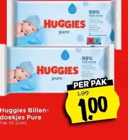 Vomar Voordeelmarkt Huggies Billen- doekjes Pure aanbieding