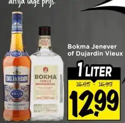 Vomar Voordeelmarkt Bokma Jenever of Dujardin Vieux aanbieding
