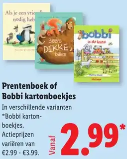 Lidl Prentenboek of Bobbi kartonboekjes aanbieding