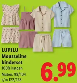 Lidl Lupilu Mousseline kinderset aanbieding