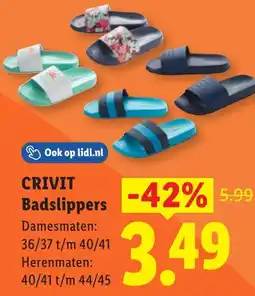 Lidl Crivit Badslippers aanbieding