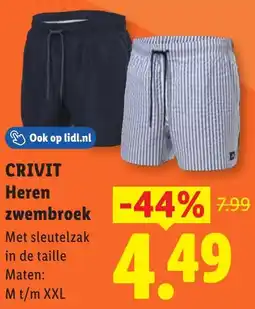 Lidl Crivit Heren zwembroek aanbieding