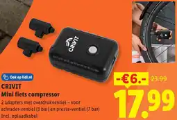 Lidl Crivit Mini fiets compressor aanbieding