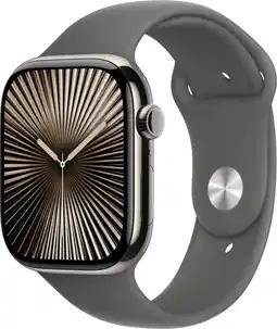 MediaMarkt Apple Watch Series 10 GPs + Cellular 46mm Stone Grey Sport Band M/l Smartwatch Natural aanbieding