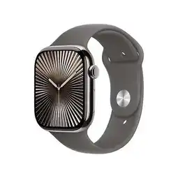 MediaMarkt Apple Watch Series 10 GPs + Cellular 46mm Stone Grey Sport Band S/m Smartwatch Natural aanbieding