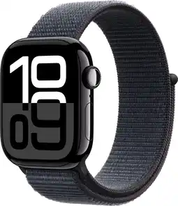 Bol.com Apple Watch Series 10 - Wifi + 4G - 42mm - Zwarte Aluminium Case met Ink Geweven Sportbandje aanbieding