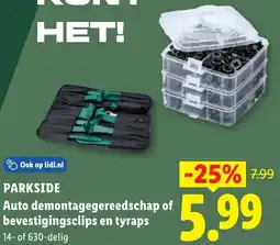 Lidl Parkside Auto demontagegereedschap of bevestigingsclips en tyraps aanbieding