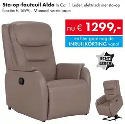 Woonsquare Sta-op-fauteuil Aldo aanbieding