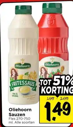 Vomar Voordeelmarkt Oliehoorn Sauzen aanbieding