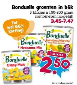 Boon`s Markt Bonduelle groenten in blik aanbieding