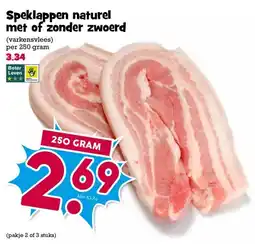 Boon`s Markt Speklappen naturel met of zonder zwoerd aanbieding
