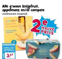 Boon`s Markt Alle g'woon knijpfruit. appelmoes en/of compote aanbieding