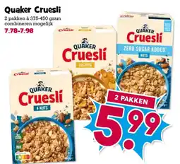 Boon`s Markt Quaker Cruesli aanbieding