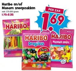 Boon`s Markt Haribo en/of Maoam snoepzakken aanbieding