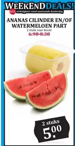 Boon`s Markt ANANAS CILINDER EN/OF WATERMELOEN PART aanbieding