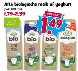 Boon`s Markt Arla biologische melk of yoghurt aanbieding