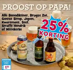 Boon`s Markt Alle Benediktiner, Brugse Zot, Gentse Strop, Jopen, Kwaremont, Seef, Straffe Hendrik of Wittekerke aanbieding