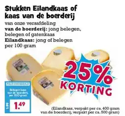 Boon`s Markt Stukken Eilandkaas of kaas van de boerderij aanbieding