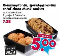 Boon`s Markt Kokosmacronen, speculaasmolens en/of choco chunk cookies aanbieding