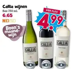 Boon`s Markt Callia wijnen aanbieding