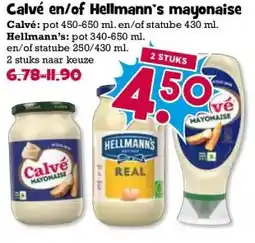 Boon`s Markt Calvé en/of Hellmann's mayonaise aanbieding
