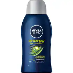 Albert Heijn NIVEA Men energy mini showergel aanbieding