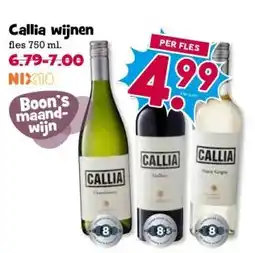 Boon`s Markt Callia wijnen aanbieding