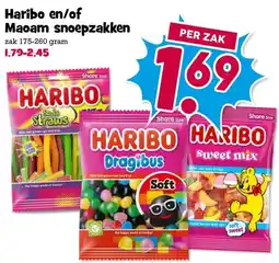 Boon`s Markt Haribo en/of Maoam snoepzakken aanbieding