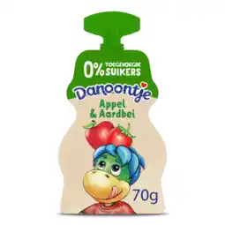 Albert Heijn Danoontje Knijpyoghurt appel en aardbei aanbieding