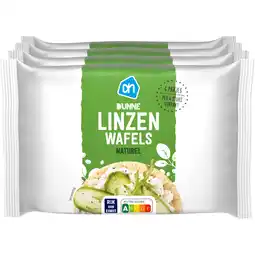 Albert Heijn AH Dunne linzenwafels naturel 4-pack aanbieding