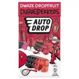 Albert Heijn Autodrop Dwaze dropfruit dubbeldekkers aanbieding