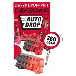 Albert Heijn Autodrop Dwaze dropfruit dubbeldekkers aanbieding