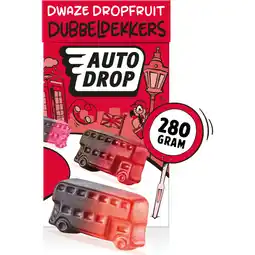 Albert Heijn Autodrop Dwaze dropfruit dubbeldekkers aanbieding