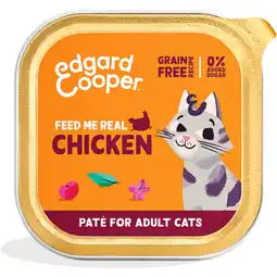 Albert Heijn Edgard & Cooper Paté kip voor volwassen kat aanbieding