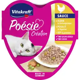 Albert Heijn Vitakraft Poesie creation kip & groente in saus aanbieding