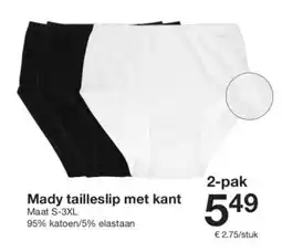 Zeeman Mady tailleslip met kant aanbieding