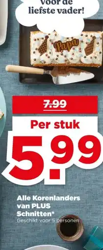 PLUS Alle Korenlanders van PLUS Schnitten* aanbieding