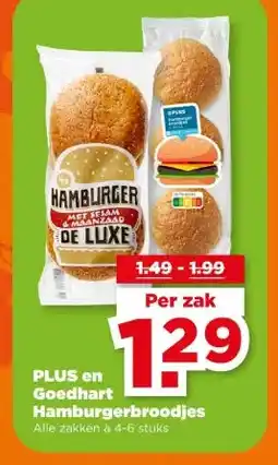 PLUS PLUS en Goedhart Hamburgerbroodjes aanbieding